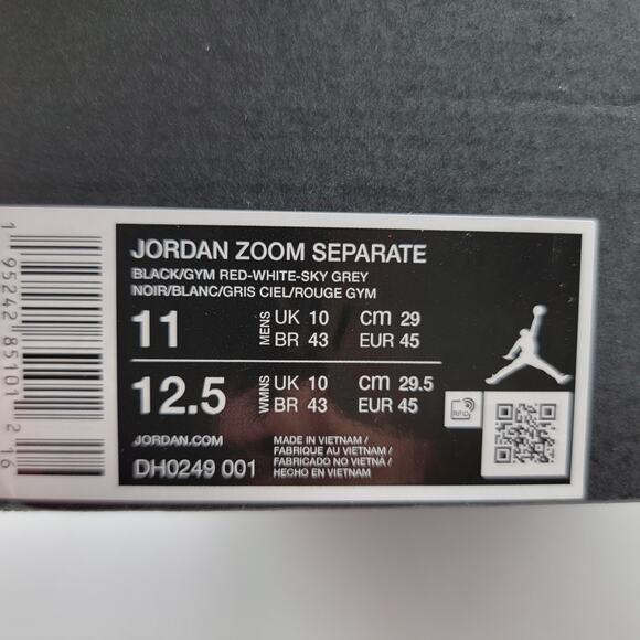 Nike Jordan Zoom Separate Black Sky Grey Mens Sz 11 main image 5